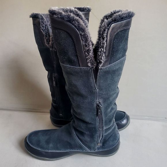 The North Face Josie II Black Suede Faux Fur Tall Boots Women’s 7 Primaloft 200 - Picture 10 of 14